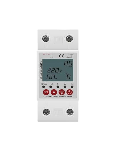 Protecteur de surtension disjoncteur 2P 63A avec compteur énergie électrique kWh