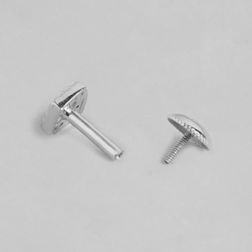 925 Silver CZ Rhodium Stud Earrings