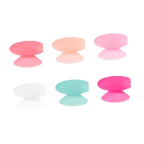MUSISALY 6pcs Silicone Lip Brush Covers Makeup Brush Silicone Cover Anti-lost for Lipstick