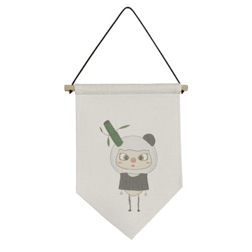 Toile à suspendre panda pour créer un coin lecture zen et ludique