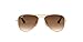 RAY-BAN JUNIOR Kids' RJ9506S Aviator Kids Sunglasses, Gold/Brown Gradient, 52 mm