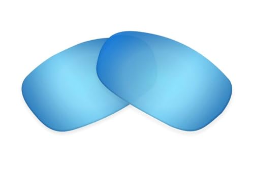 Sunglass Fix Replacement Sunglass Lenses Compatible with Prego 18225 56mm (Polarized SFx Ultra Light-Blue Mirror Black Pair)