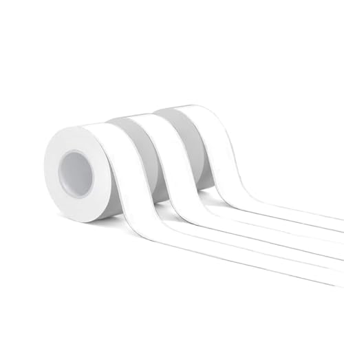D30 Continuous Label,3 Rolls 15mmx4m Compatible with Phomemo D30 Label Maker Waterproof Laminated Custom Stickers Office Labels Replacement (White)