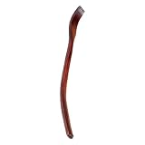 Grattaschiena in legno di faggio da 45 cm, raschietto portatile con manico liscio, strumento ergonomico liscio, manico esteso per adulti, anziani, uomini e donne, dal prurito