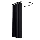 probador Ropa Probador portátil en Forma de U, Sencillo, con Cortinas Compatible with Mayor privacidad, Ideal Compatible with Tiendas de Ropa. probador Vestuario(Black B,85 * 80cm)