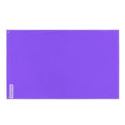 Drapeau violet avec bande blanche sans œillet pour mât et support mural