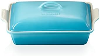 Le Creuset Stoneware Heritage Covered Rectangular Casserole, 4 qt. (12" x 9"), Caribbean