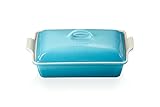 Le Creuset Stoneware Heritage Covered Rectangular Casserole, 4 qt. (12' x 9'), Caribbean