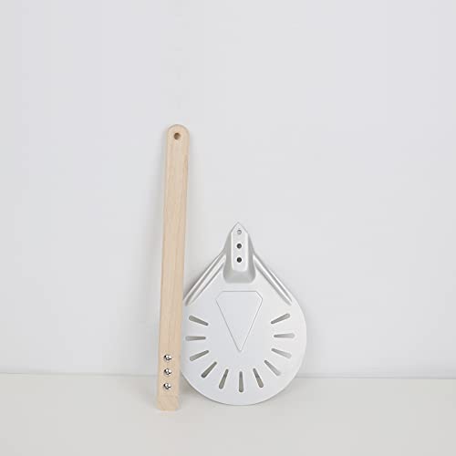 Geperforeerde Pizzaschep, Aluminium Pizzaschep, Grote Aluminium Pizzaschep, Gebruikt om Pizza te Bakken en Voedsel om te Draaien - Image 4