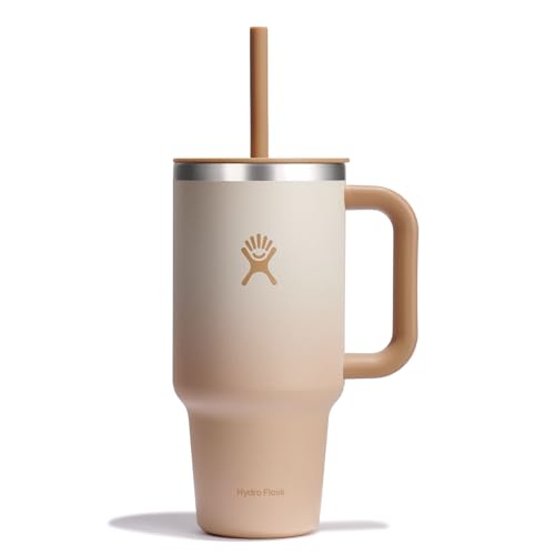 Hydro Flask 32 Oz Travel Tumbler with Handle, Lid and Straw - Insulated Stainless Steel in 32 Oz Honey Ombre