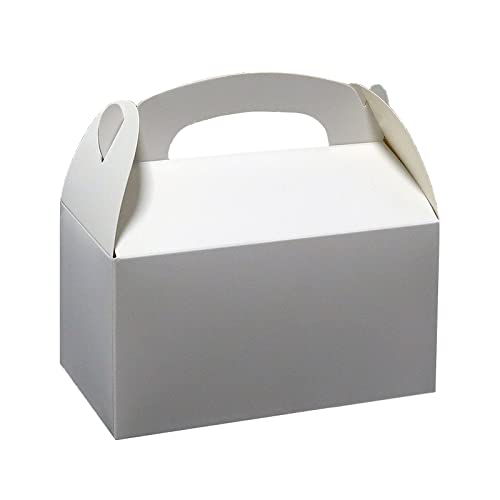 Xxcxpark 24 PCS White Kraft Gift Boxes 6.2x3.5x3.5 inches, Decorative Party Favor Kraft Paper Gift Packaging Box with Lid for DIY Crafting, Cube, Cupcake, Kraft Present Boxes for Birthday, Wedding, Anniversary