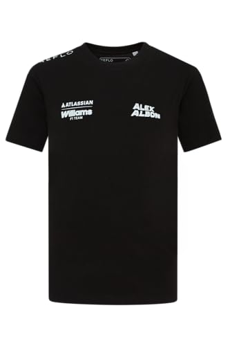 Image of Reflo Williams Racing F1 Team, Official Driver Collection, Alex Albon Driver Graphic Kids Youth T-Shirt, Black (UK, Age, 7 Years, 8 Years)