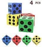 4 Pack Spongy Dice in 4 Colors Jumbo Foam Dice Large Dice Foam Giant Dice Foam Giant Dice Foam Huge Foam Dice Big Dice Foam