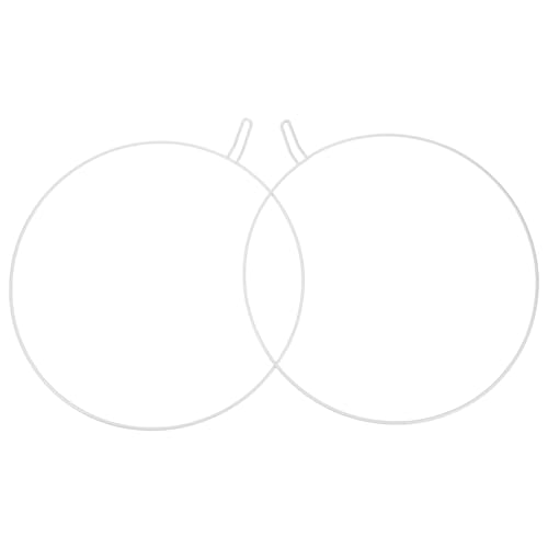 CALLARON 2 Aros Redondos de Hierro Blanco para Soporte de Dosel de Cuna Infantil, Accesorios Resistentes para Mosquiteros Hogar, Pack de 2 Piezas