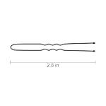 2.8 Inch U Shaped Hair Pins for Women Girls, Long Hair Pin Bobby Pin for Secure Bun Hairstyles, 100 Count (Black) - Image 2