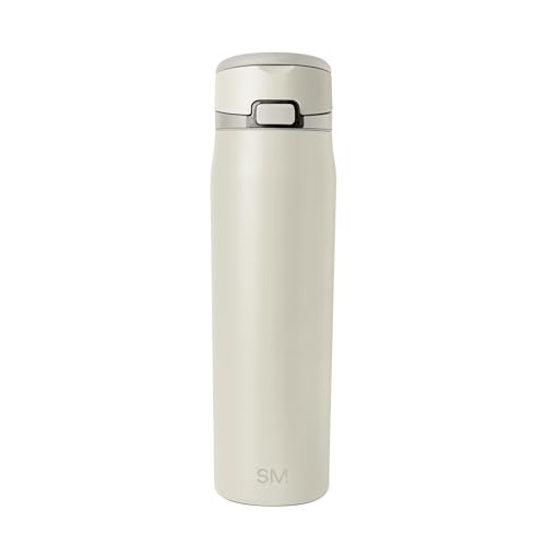 Simple Modern Mesa Loop Water Bottle with Straw | 24oz Cup Holder Friendly Insulated Stainless Steel Bottles for Travel, Sports and School | Cashew