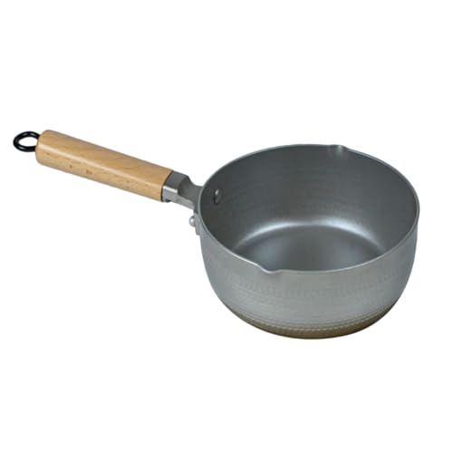 TOGEVAL Olla para Leche y Salsas Antiadherente Mango Ergonómico Antivuelco para Cocina Compatible con Inducción y Gas para Alimentos Complementarios y Postres