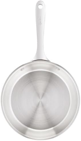 Lagostina Orchestra Pan with Long Handle, 18/10 Stainless Steel, Diameter 28 cm, 3-Layer Lagotherm Base, Mirror Effect Exterior and Inside, Satin Finish, for All Heat Sources