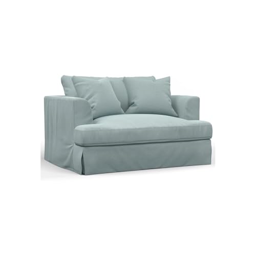 Sillón Plegable Tela Performance Azul miniatura 1