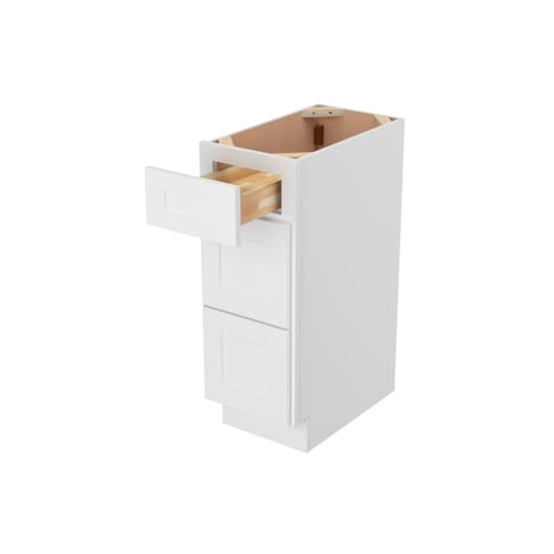 Image of Furinno Shaker Bath Vanity Cabinet Without Top, Ready to Assemble, 21 D x 12 W x 34.5 H, White