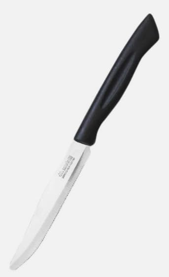 Marietti 27TP - Coltello bistecca dentata cm 11.5 linea Top - Nero - blister 6 pz