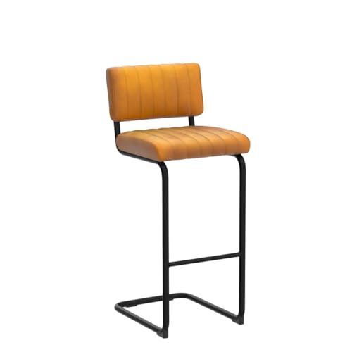 Image of ONEVOG 30 Inch Modern Bar Stools Set of 2, Upholstered Mid Century Modern Bar Height Stools Chairs with Tufted Cushion and Backs, Velvet Fabric Cantilever Barstools for Kitchen Island Pub