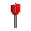 1-Inch Diameter by 3/4-Inch Double Flute Straight Router Bit with 1/4-Inch Shank