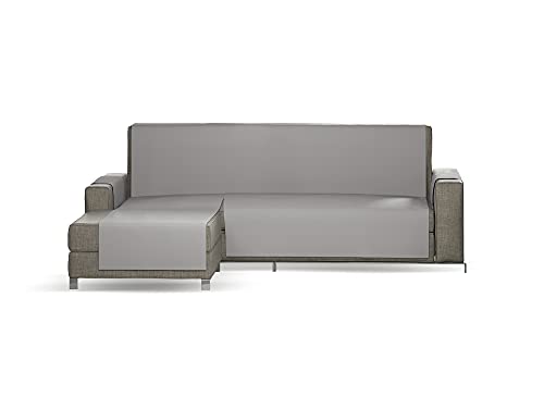 HAPPERS Funda sofa chaise longue Protector Impermeable mascotas y Antimanchas Gris para Sofá Chaise Longue Izquierdo