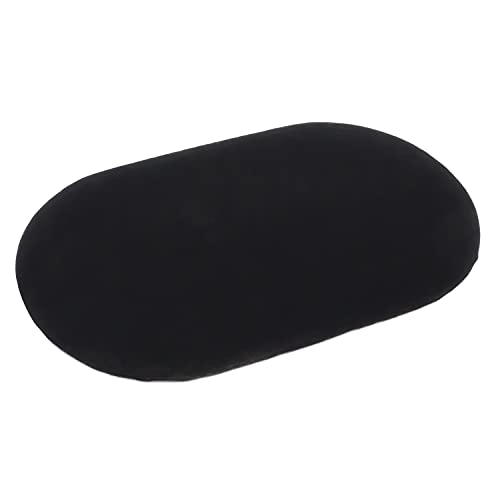 Black Velvet Oval Jewelry Display Pad, Size 4?W x 7?L (Quantity 5) (5, Black)