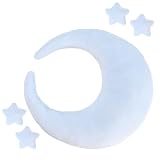 MehelloFeather Newborn Photography Props 5Pcs Baby Moon Star Pillow Set Newborn Photography Posing Pillows Adjustable Photography Props, Blue