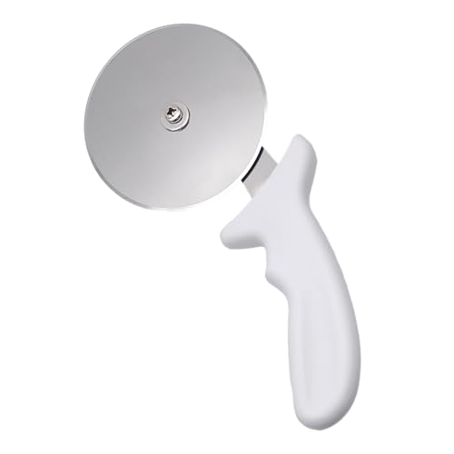 Leddy Living - Rotella Tagliapizza XXL | Lama Regolabile Ø 10 cm in Acciaio Inox | Manico Antiscivolo Ergonomico | Lavabile in Lavastoviglie, Bianco, Extra Large, Acciaio