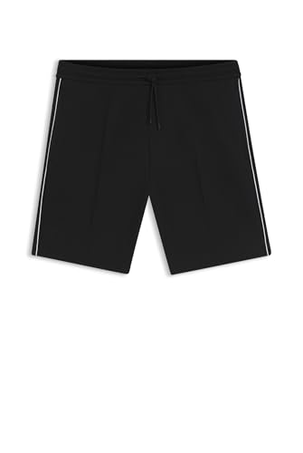 Boss Shorts Aus Baumwoll-Mix Mit Paspeln Black