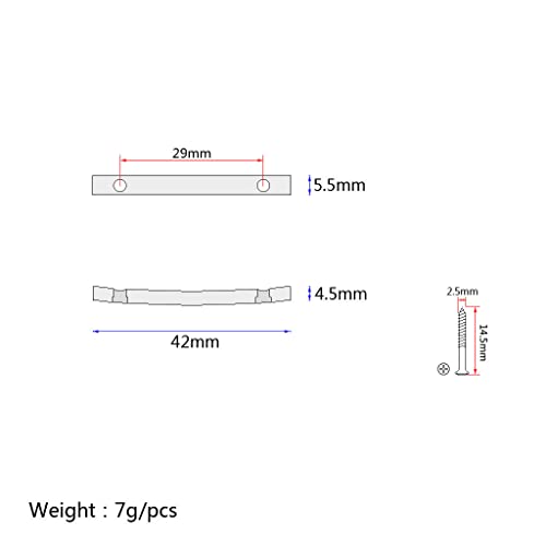 kesoto 2 barras retentoras de cordas para guitarra elétrica de 42 mm
