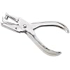 Business Source Ticket Punch, Single Hole, Round, 1/4 Hole, Silver (62895)