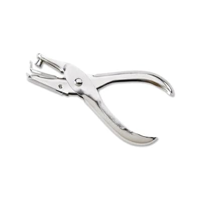 Business Source Ticket Punch, Single Hole, Round, 1/4 Hole, Silver (62895)