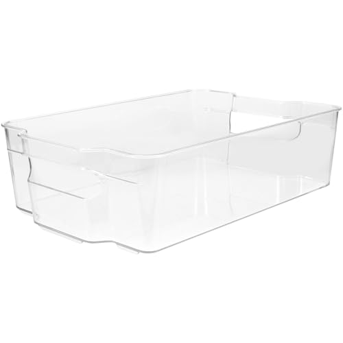 Garneck Household Refrigerator Storage Bin Transparent Can Holder Design for Easy Beverage Organization for Soda Beer and More Lightweight Container for Fridge Use