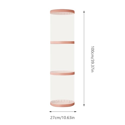Tubo de peluche transparente de gran capacidad con almacenamiento vertical multicapa 6