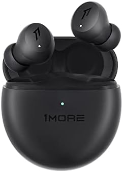 1MORE ComfoBuds Mini Hybrid Active Noise Cancelling Earbuds, in-Ear Headphones with Stereo Sound, Bluetooth 5.2 Headset with 4 Mics, Clear Calls, Wireless Charging, Soothing Sound, Waterproof, Black