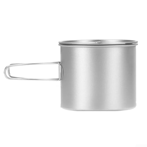 Zoegneer Ti - Cazuela ligera de aleación con anillo inferior de calentamiento rápido para exteriores, plegable, para inducción, pequeña olla de sopa para viaje (900 ml)