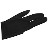ifundom Three-Finger Billiards Glove Sports Glove for Men, Ambidextrous, Black Pool Game Accessory for Billiard Players
