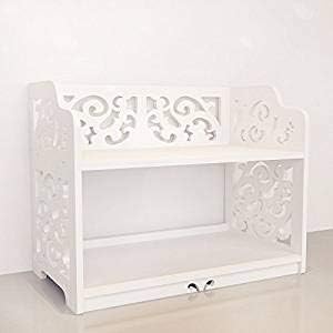 Revesun DIY Multi-Use Wooden-Plastic PVC Table Ladies Makeup Cosmetics Boxes Bookshelf and Kitchen Shelf White