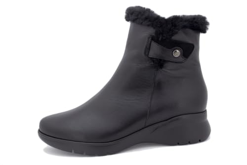 Bottines en cuir noir femme PieSanto 245874 confortables et chics