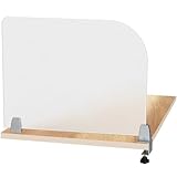 Ireer 23 x 18 Inch Desk Privacy Panel for Students Desk Divider Partition Cubicle Light Shield Frosted Acrylic Office Accessories for Schools Classrooms