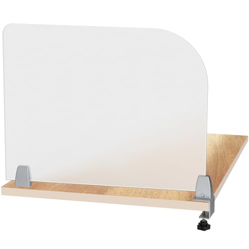 Ireer 23 x 18 Inch Desk Privacy Panel for Students Desk Divider Partition Cubicle Light Shield Frosted Acrylic Office Accessories for Schools Classrooms