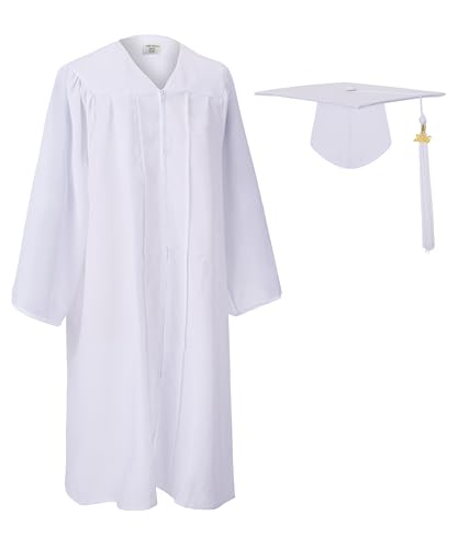 Image of GradClassical Matte Graduation Cap and Gown 2026 Set for High School and College Bachelor
