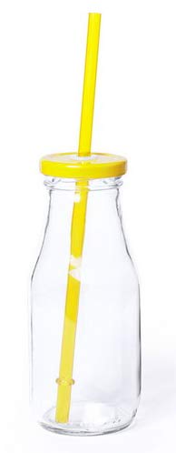 DISOK - Lote de 48 Tarros de Cristal con Caña surtido en colores. Tarros de bebida infantiles para colegios, ludotecas, cumpleaños, fiestas infantiles, comuniones.
