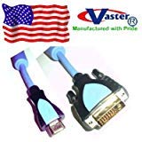 Vaster SuperEcable - 20628 - DVI to High-Definition Television Cable (Color) 5 Ft