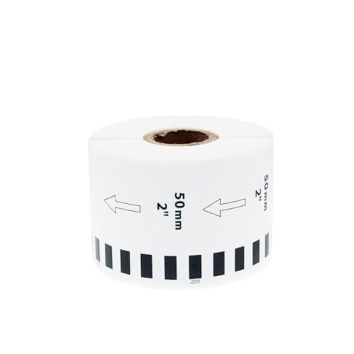 ���t�B�� 100���[�� DK-22223 ���x�� 50mm*30.48M �A�� ���x���v�����^�[�Ή� �z���C�g�J���[ DK-2223 DK22223(100Label and 2holder)