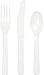 Creative Converting Assorted White Plastic Set Cutlery, 9.2 x 5 x 1
