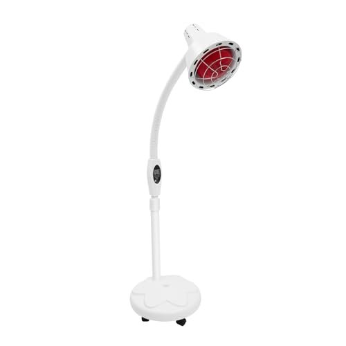 Xigner Lámpara de infrarrojos de 275 W, lámpara de calor, lámpara infrarroja, con soporte ajustable y giratorio 360° para relajación muscular, Home